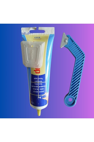 2'li Set Fayans Arası Krem Hazır Derz Dolgusu + Kazıyıcı