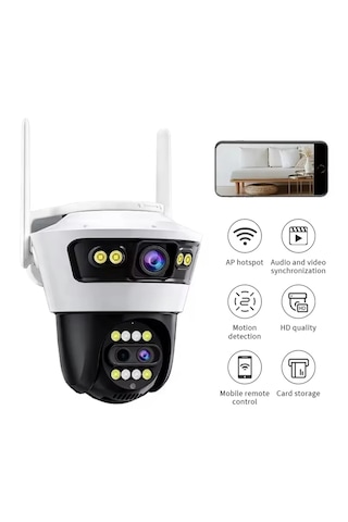 6mp 6k Ultra Hd 3 Lensli 8xzoom Dış Mekan Gece Görüşlü Akıllı Ip Güvenlik Kamerası