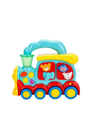 Sesli Ve Işıklı Küçük Tren Müzikli & Işıklı Bebek Oyuncağı, Hayvan Sesli Tren, Eğitim Oyuncağı