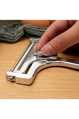 Paslanmaz Çelik Tel Peynir Dilimleyici - Cheddar, Gruyere Ve Raclette İçin Elde Tutulan Peynir Kesici Diğer