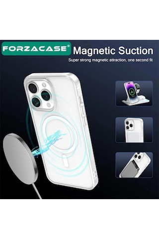 Forzacase Tecno Spark 40 Pro İle Uyumlu Clearmag Serisi Magsafe Özellikli Kristal Şeffaf Sert Kılıf