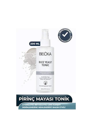 Becka Pirinç Mayası Tonik Aydınlatıcı Beyazlatıcı Leke Karşıtı Nemlendirici Bakım Etkili 200 Ml