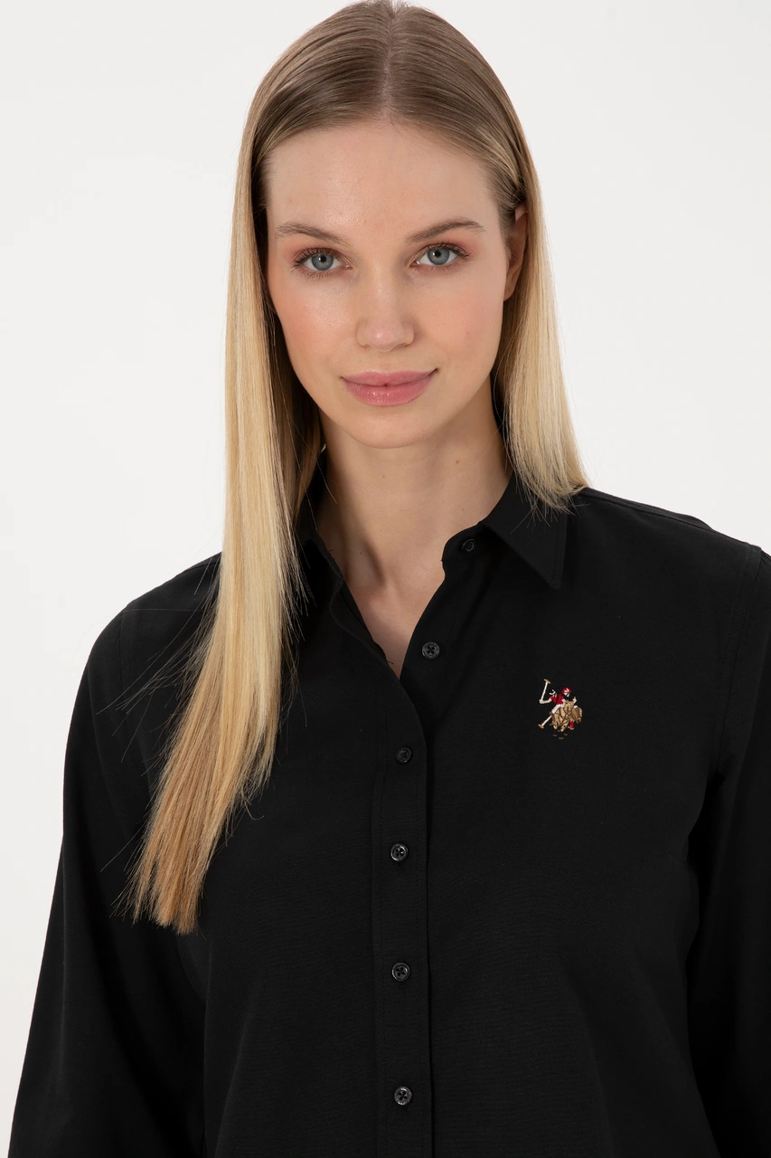 U.s. Polo Assn. Kadın Siyah Gömlek Basic 50308043-vr046 Siyah