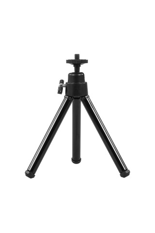 Taşınabilir Web Kamerası Tripod Hafif Mini Web Kamerası Tripod Akıllı Telefon Web Kamerası Masaüstü Tripod Telefon Tutucu Masa Standı Siyah