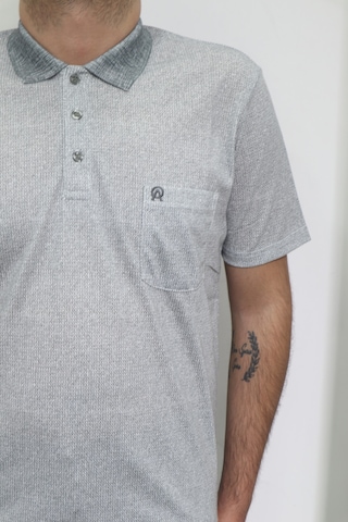 Santa Dmctekstil Erkek Kendinden Desenli Klasik Rahat Kalıp Tek Cepli Polo Yakalı T-shirt Haki