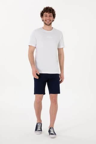 U.S. Polo Assn. Erkek Regular Fit Bisiklet Yaka Beyaz Tişört 50300268-VR013