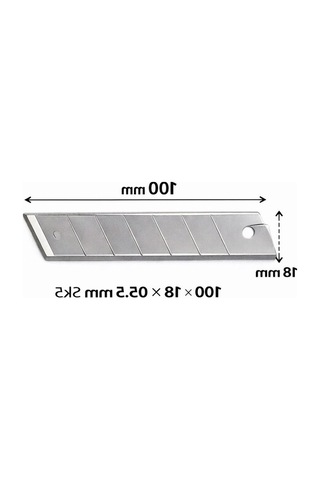Cam Kazıma Bıçağı, Sk5 Çelik Keskin Uç, 100x18 Mm Açık Gri