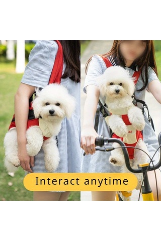 Dono Pet Dört Ayaklı Çanta Dış Mekan Taşıma Çantası Nefes Alabilir Sırt Çantası, Boyut: Xxxl Kırmızı Beyaz