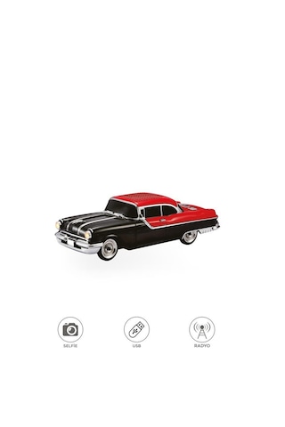 Torima D87 Bluetooth Hoparlör Retro Klasik Araba Tasarımlı 10w Fm Usb Selfie Speaker Siyah