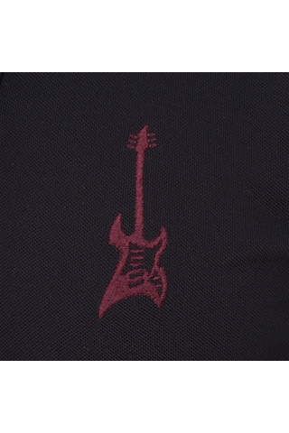 Routefield Punk Erkek Polo Tişört Siyah