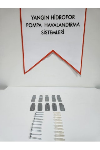 10 Adet Yangın Tüpü Askı Aparatı Metal
