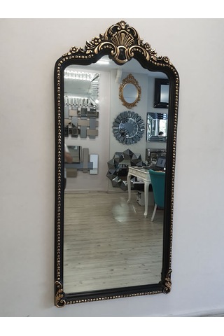 Ayna Denizi Princess Great Black Gold Model Siyah Altın Renk Dekoratif Boy Aynası