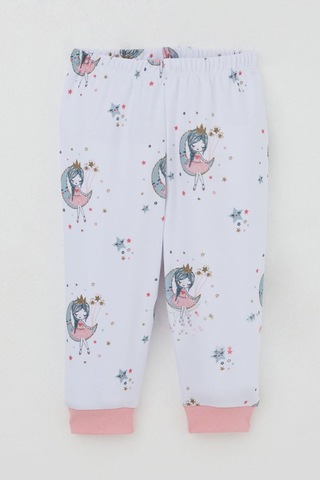 Breeze Kız Bebek Eşofman Takım Omuzdan Patlı Hayalci Kız Desenli 4 Ay-1 Yaş, Beyaz Beyaz