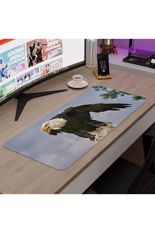Kartal Oyuncu Gaming Mouse Pad Kauçuk Kaymaz Taban Mousepad V2, 70x30 Xl