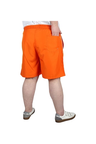 Mode Xl Büyük Beden Deniz Şortu White Line 21451 Oranj 001