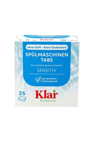 Klar Eco Sensitive Bulaşık Makinesi Deterjanı 25 Tablet