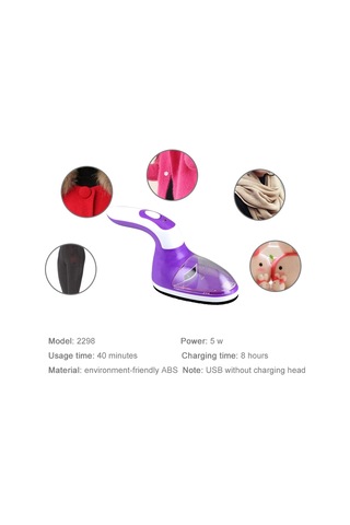 Sones Usb Şarjlı Ve Pil Gücüyle Çalışan Saplı Döndürülebilir Çamaşır İpi Çıkarma Makinesi Mor