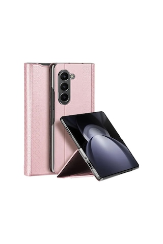 Dux Ducis Samsung Uyumlu Z Fold5 Bril Series Premium Deri Kılıf
