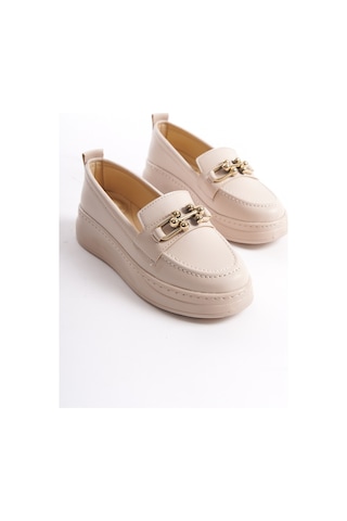 D602 Günlük Ortopedik Garantili Kadın Loafer Ayakkabı Nut