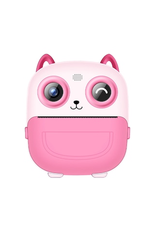 Tenfowee Çocuklar İçin S5 200dpı Anında Fotoğraf Baskılı Pembe Renkli Termal Yazıcı Ve Kamera, 2.4 İnç Ekran, Otg Bağlantı, 1300mah Pil