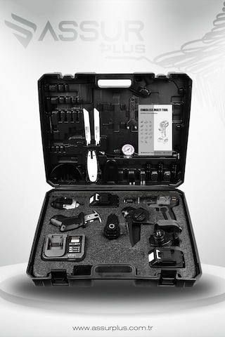 Assur ASR1032 21V Çift Akü 6 Başlıklı Set Siyah
