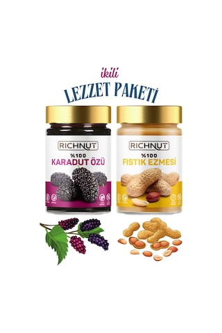 Taneli Karadut Özü Ve Saf Fıstık Ezmesi Paketi Diğer