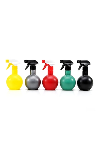 Go İthalat 350ml Prizma Renkli Şeffaf Tombul - Plastik Boş Sprey Püskürtücü Şişe Çok renkli