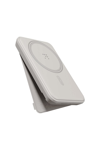 Voltme Magpak 5000mah Magsafe Kablosuz 22.5w Taşınabilir Şarj Cihazı Bej Bej