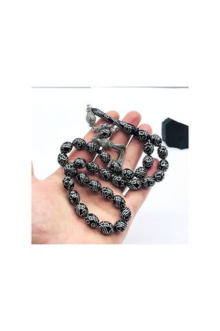 Özel Usta İşçilikli Erzurum Oltu Taşı Tesbih 10.5 X 13.5 Mm