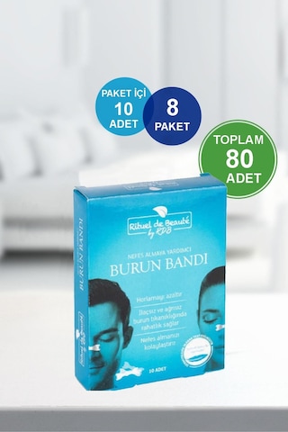 Horlama önleyici nefes bandı nefes burun bandı 8 kutu 80 adet