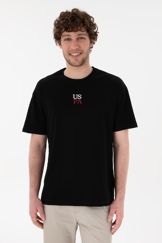 U.S. Polo Assn. Erkek Comfort Fit Bisiklet Yaka Siyah Tişört 50306450-VR046