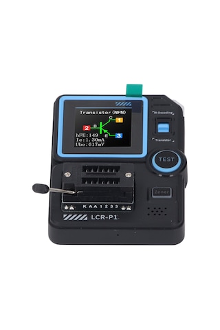 Transistör Test Cihazı, Yüksek Doğruluk Renkli Ekran Çok Fonksiyonlu Kondansatör Dirençli P1 Transistör Ölçer