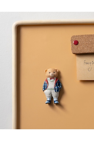 Madame Coco Boris Bear Magnet - Lacivert/açık Bej - 4x8 Cm 8684427186893 Çok Renkli