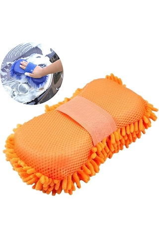 Oto Yıkama Eldiveni, Premium Şönil Mikrofiber Yıkama Süngeri, Tüy Bırakmayan Ve Çiziksiz Ultra Emici Temizleme Eldiveni Çok Renkli