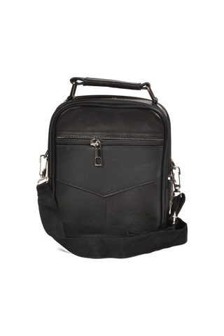 Praff Leather Siyah Hakiki Deri Çok Bölmeli Erkek Portfoy El Çanta Pc-004 Orta Boy