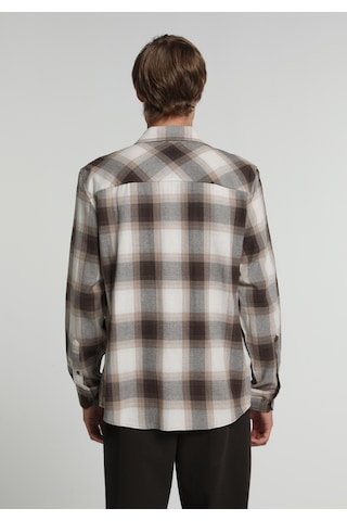 Colin's Colins Regular Fit Shirt Neck Ekoseli Erkek Kahverengi Uzun Kol Gömlek Cl1082338 Q1.v1 Brw