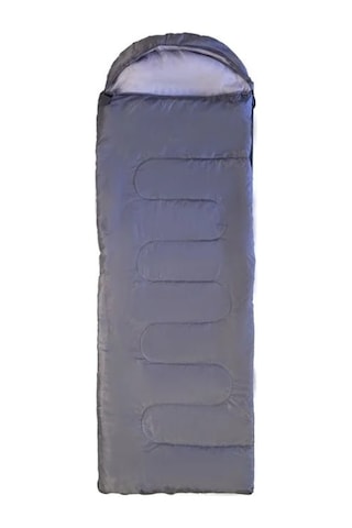 DFT Düz Başlık 190+30cm x75 Gri 5/15 Derece Uyku Tulumu Gri