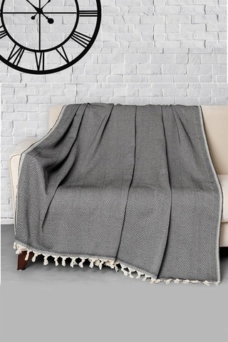 Trendy Koltuk Örtüsü Siyah 170 X 230 Çok Renkli