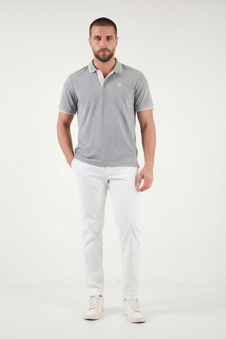 Buratti % 100 Pamuk Düğmeli Regular Fit Erkek Polo Yaka T Shirt 5902118 Gri Melanj