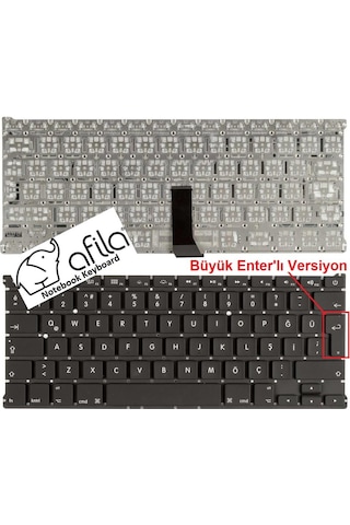 Macbook Uyumlu Air 13 A1369 A1466 2011/2015 Klavyesi Siyah Tr - B.enter / Kl0001