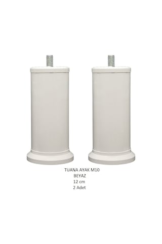 Tuana Ayak 12 cm M10 Cıvatalı Beyaz (2 Adet)