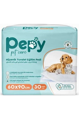 Pepy Kedi Kumu 60x90 Hijyenik Tuvalet Eğitim Pedi 30'lu 1 Paket 30 Adet