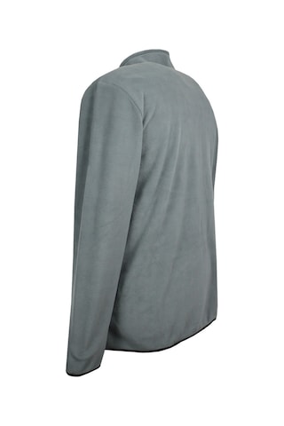 Erkek Büyük Beden Dik Yakalı Fermuarlı 122 Kg-172 Kg Arası İçin Uygun Bedenli Polar Sweat Mont Gri