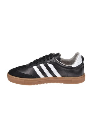 Floor Hakiki Deri Erkek Spor Ayakkabı Sneaker Mak-3030m Siyah Beyaz