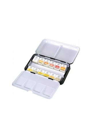 12li Aquarel Yarım Tablet Metalik Renkler Suluboya