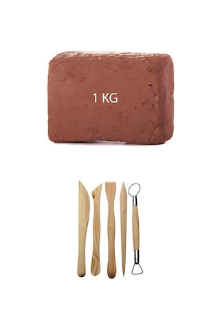 1 KG Kırmızı Kahverengi Seramik Hamuru Çömlek Kili