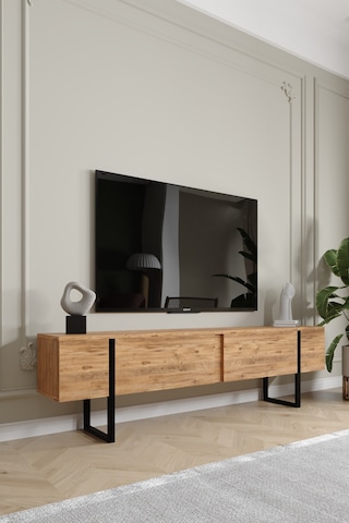 Serenity Metal Ayaklı Tv Ünitesi 180 Cm - Atlantik Çam Atlantik Çam