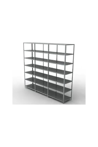 Mekoraf Mekoraf 31 X 93 7 Katlı 2.5 Metre Duble 3 Ünite Çelik Raf