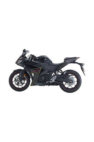 2018 Yamaha YZF R25 Siyah Sağ Yan Grenaj Sticker Etiket Modeli