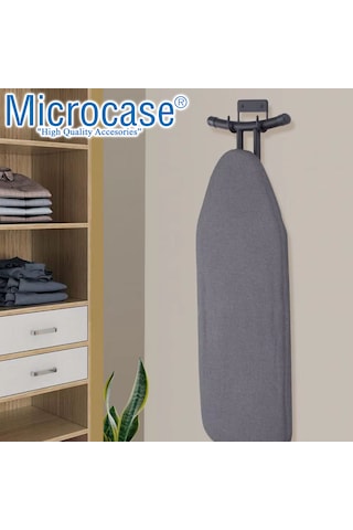 Microcase Paslanmaz Çelik Çok Amaçlı Kullanılabilir Ütü Ve Eşya Askılığı 2 Adet Al5440 Siyah